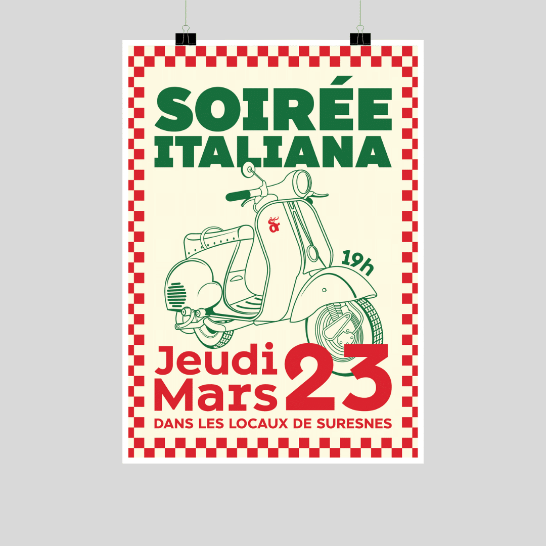 affiche soirée italienne