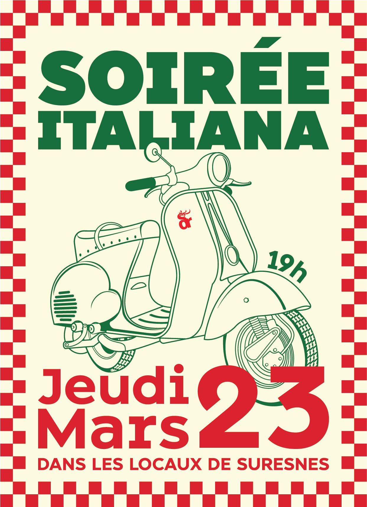 Affiche soirée italienne